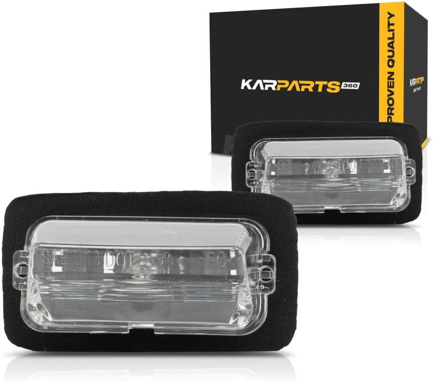 KarParts360 For Toyota Avalon Hybrid 2013 2014 2015 License Light Assembly Driver And Passenger Side | Pair | CAPA | Clear Lens | ABS Plastic | With Bulb(s) | Replacement For TO2870105 | 81270-06031