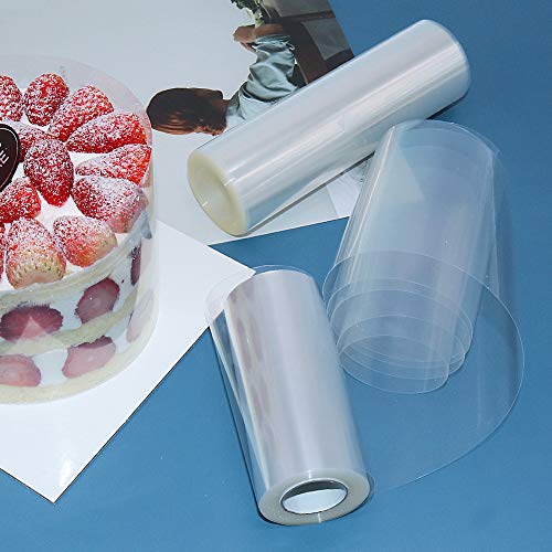 YQL Cake Collar 8 Inch,Acetate Cake Collar Roll DIY Acetate Sheet Baking Transparent Mousse Cake Sheets Surrounding Edge Clear Cake Strips for Baking Decorate Shaker Cards Making(8x394 Inch) by YQL - Image 5