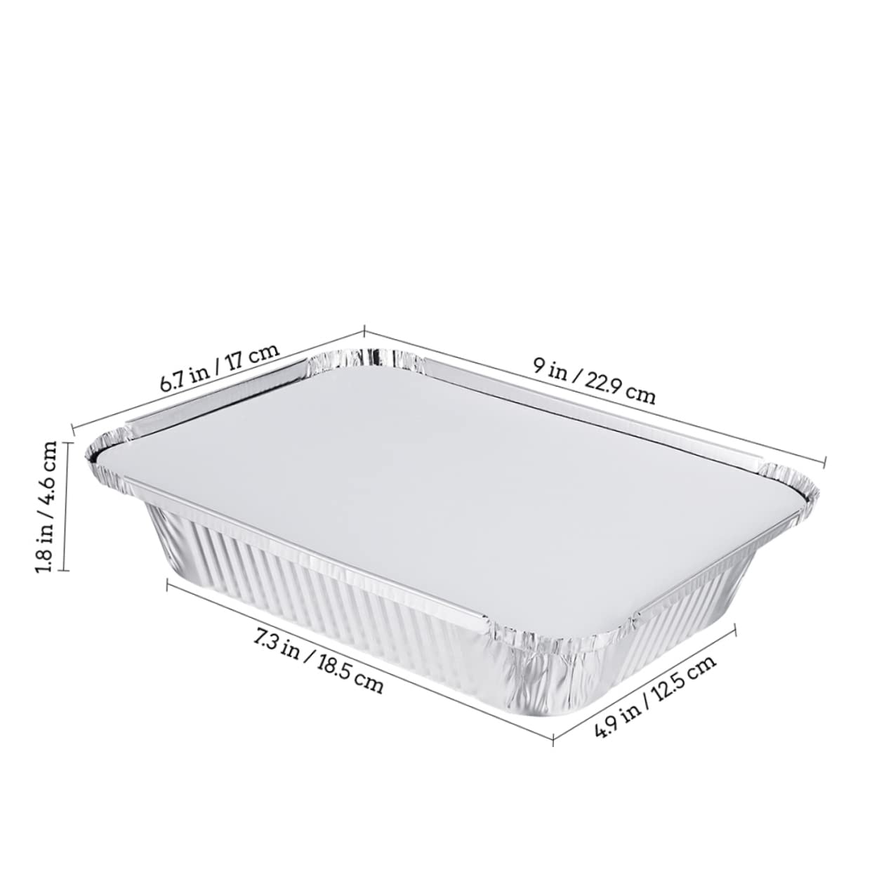 Cabilock 20 Sets Disposable Foil Pans Practical Food Foil Boxes for Baking Bbq Picnics and Parties Heat Resistant Safe and Convenient Food Storage