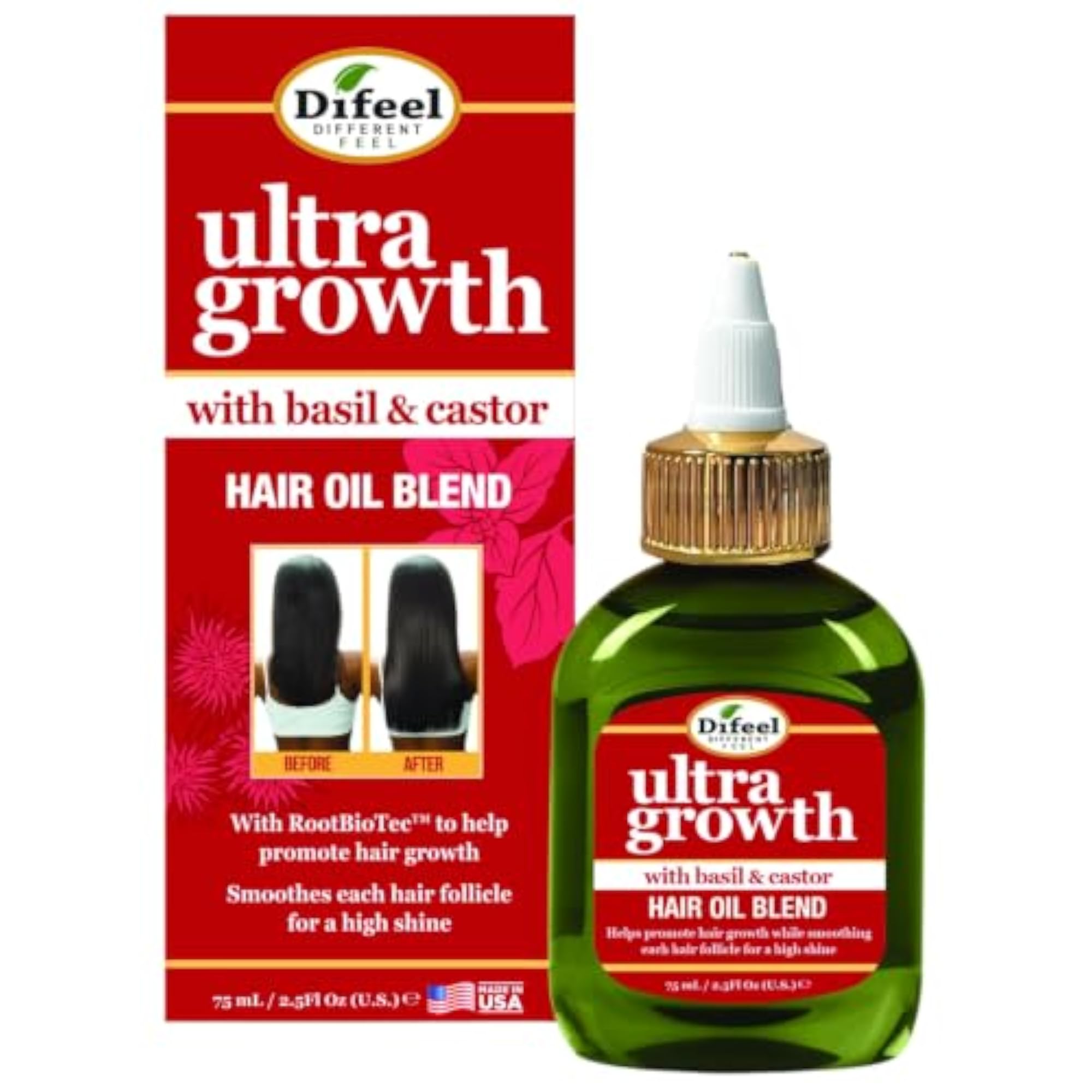 Ultra Growth 98% Natural Basil & Castor Hair Growth Oil
