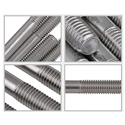 Dreneco M10×250mm Stainless Steel Double End Head Stud Screw Bolt Threaded Rod 1 pcs, M10×250mm,1 pcs - Image 3