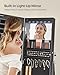 SONGMICS LED Mirror Jewelry Cabinet Standing, Lockable Jewelry Armoire with Full-Length Mirror, Space-Saving Jewelry Organizer with Mirror, Drawer and Shelf, Gift Idea, Ink Black UJJC025B01