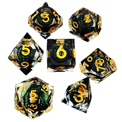 Juego de poliédricos y dados de rol de tamaño pequeño para mesas de juegos