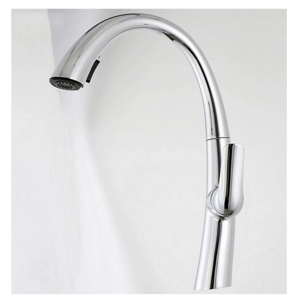 Robinet de cuisine avec douchette extractible et 2 modes de jet d'eau