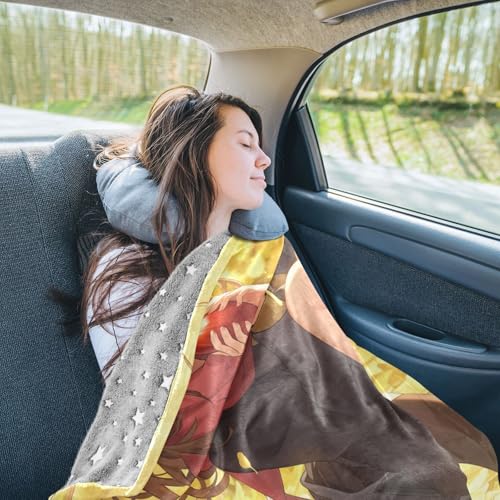 Couverture douce pour fille et jeté de lit d'automne doré grand format - 8