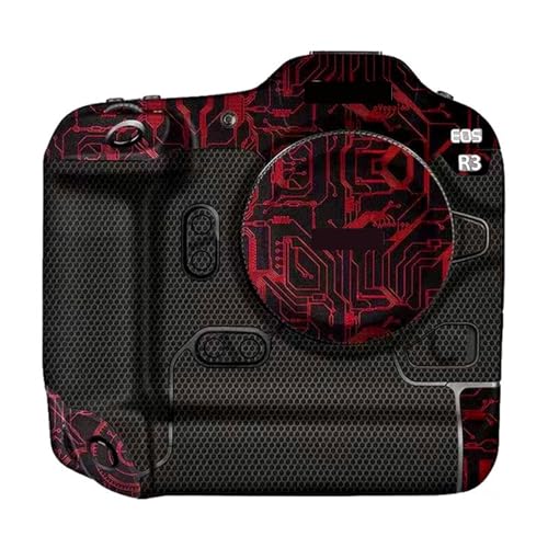 Film de protection vinyle anti-rayures pour Canon EOS R3 rouge circuit custom