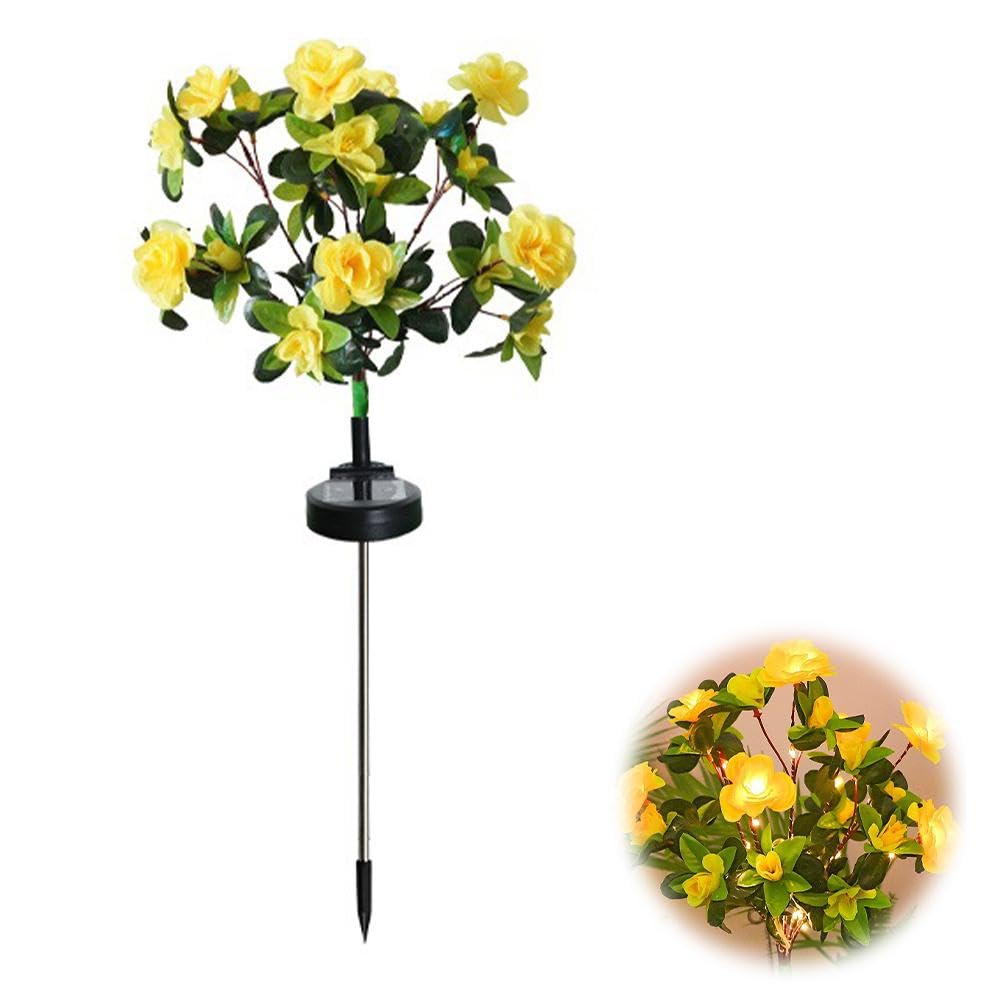 LZYWOD Memorial Garden Bloom Lights – Featuring Realistic Artificial Petals,Solar-Powered & Mem Solar Weatherproof Artificial