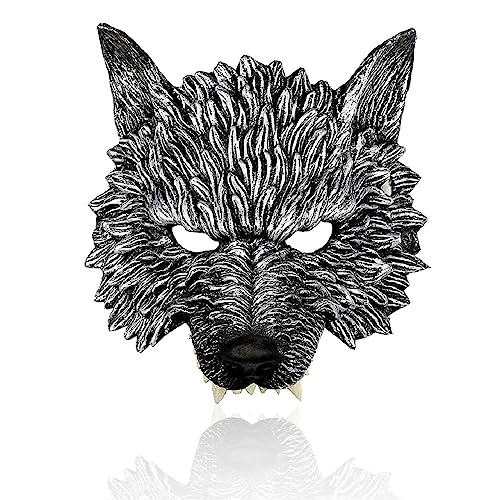 Masque de loup pour soirée déguisée et grand jeu de rôle cosplay d'Halloween