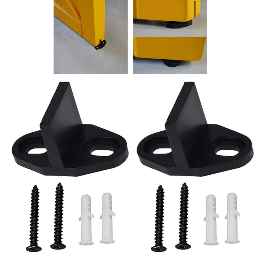 Guida per Porta Scorrevole Hardware Guide per Porta di Bypass del fienile Inferiore montate a Pavimento Biglietto di Auguri da 2 Pezzi