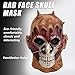 XKEJKNY Halloween Demon Devil Mask, Scary Bloody Skull Face Mask with Horns, Horror Evil Headgear Cosplay Props (Bloody-B)
