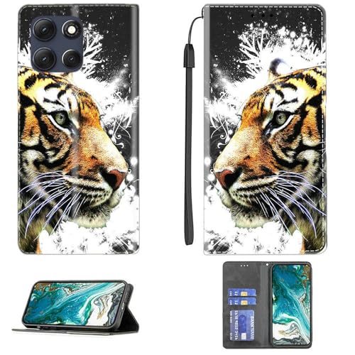 Custodia Comaptibile per Motorola Moto G86 5G Case Cover Supporto Premium in PU con 9H HD Vetro Temperato CPT40