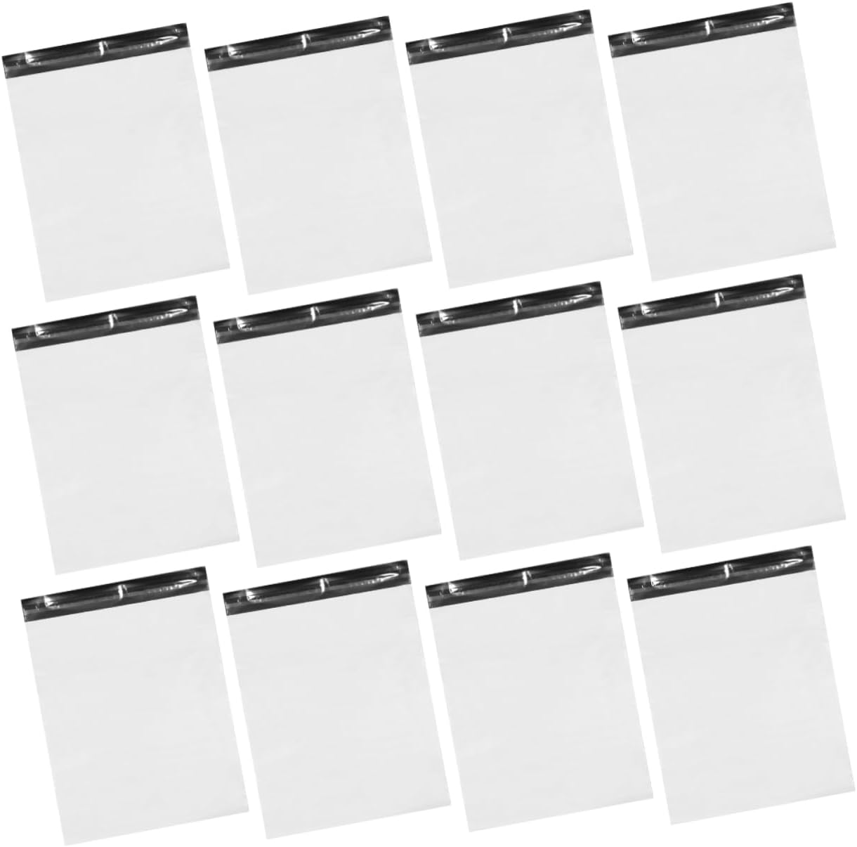 KALLORY 100pcs Thickened Express Bags for Shipping Self-seal Packaging Mailers Tear-resistant and Lightweight White Logistics Pouches