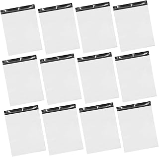 KALLORY 100pcs Courier Bag Mailer Bag Clear Wrapping Mailers Postal Mailer Envelopes Shipping Mailers Bubble Expansion Mailer or Clothing Office Sealed Bag White