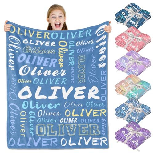 Image of PUREFLY Ships Next Day-Personalized Blanket for Kids- Custom Blanket with Name for Teen Girls and Boys, Birthday Gifts for Women and Men, Customized Flannel Throw, Christmas Blankets Gifts for Baby