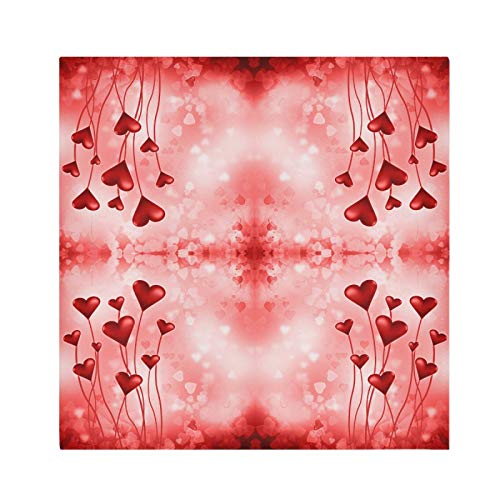 Servilletas de Tela ALAZA rojas con corazones x4 miniatura 2