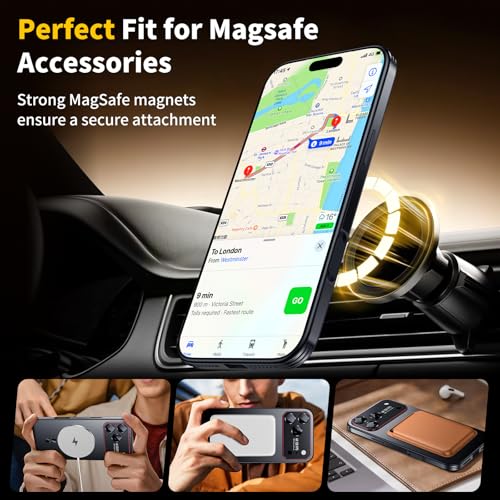 Image of for iPhone 17 Pro Case, Heavy-Duty Slim Design Compatible with MagSafe, Strong Magnetic Shockproof Protection for Screen & Camera Cover Case for 17 Pro Case,Black