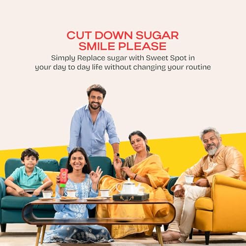 Image of Sweet Spot Prebiotic Sugar Substitute | No Aftertaste | Diabetic-Friendly | 50% Lower Calories | Suitable for Kids, Adults & Elderly | Gut Friendly | Low-GI | No Added Preservatives | 1:1 Sugar Replacer Pack of 2