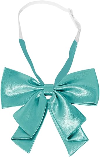 Big Cute JK School Uniform Anime Lolita Sailor Pre-tied for Womens Girls Solid Color Satin Bowtie Cosplay Event