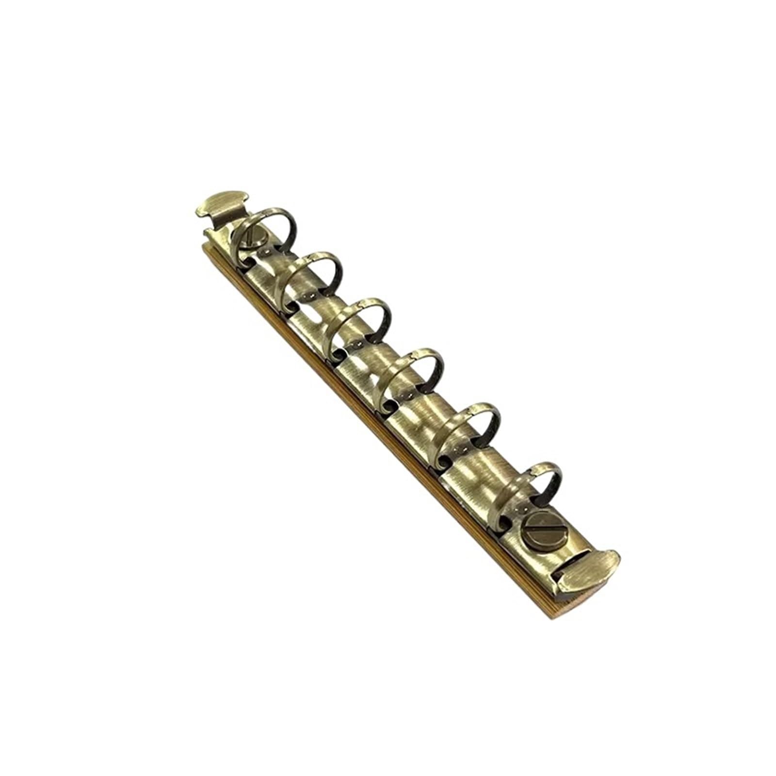 Raccoglitore ad anelli A5 Meccanismo raccoglitore 6 pezzi A7 Clip metalliche rimovibili for strisce di fogli sciolti con fori(Bronze)