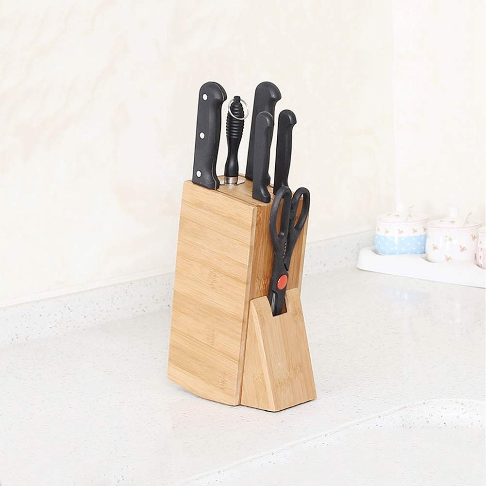 Knife Block, Multifunctional Holes Knife Rack Storage Rack Tool Universal Knife Block for Kitchen Counter Knife Storage Rack