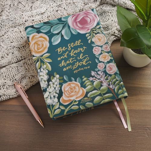 Image of KJV Note-taking Bible, Large Print Special Edition, Journal Space, Reading Plan, Maps, Concordance, King James Version Holy Bible, Ally Dark Teal Floral, 10.8 pt. (KJV Note-taking Loveall Edition)