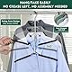 2er-Packung Platzsparende Kleiderbügel, ZriEy 6-Stufiger Zusammenklappbarer rutschfeste Kleiderbügel mit Schaumstoff Gepolsterte, Metallbügel T-Shirt-Kleiderbügel, Schrank-Organizer und -Aufbewahrung
