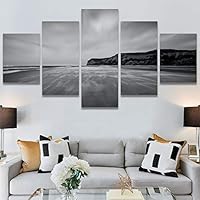 SIGNWIN 5 Panel Canvas Wall Art High Contrast Scenery for Home Decorations Ready to Hang - 60