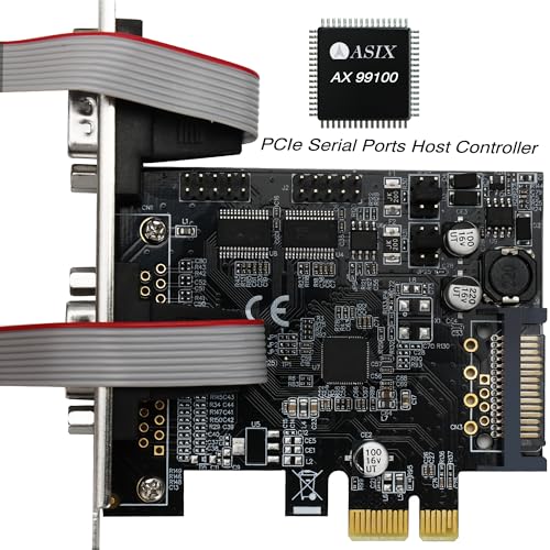 Xrikui Dual Port Pci Express Rs-232 Db9 Serial Port Card For Windows Xp thumb #1