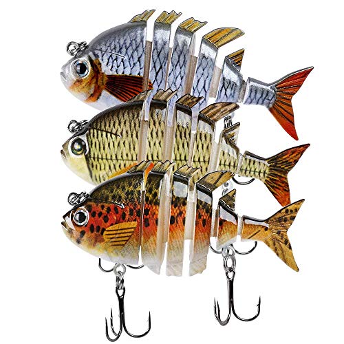 Rose Kuli Fishing Lures for Bass Multi Jointed Swimbaits Slow Sinking Fishing Bait Kit Lifelike for Freshwater Saltwater - Thumbnail 4