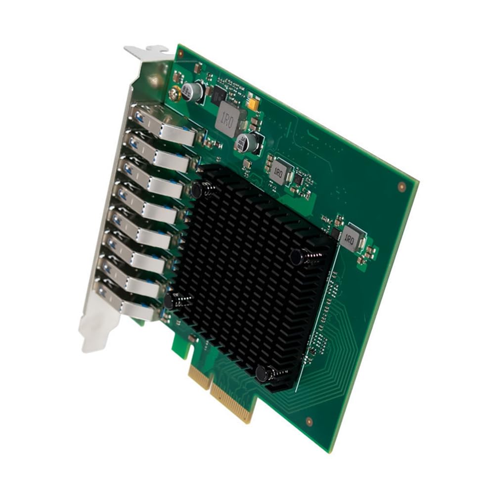 FL1100 PCIe X4 8-portowa karta rozszerzeń USB 3.2 Gen1 typ A adapter USB 3.0 5 Gb/s HUB obsługuje sprzętowy LPM