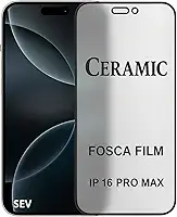 Película Cerâmica Fosca 9D Premium Compativel Com iPhone 16 Pro Max, Anti-Reflexo, Anti-Impacto, Proteção Total, Acompanha Kit de Limpeza