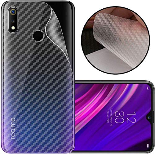 Image of Compatible with Oppo Realme 3 Pro Back Screen Protective Film Carbon Fiber Skin Transparent Screen Guard Sticker