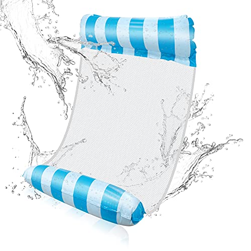 Bililike Hamaca Flotante Piscina, Colchoneta Piscina Adultos 4 en 1 Cama Flotante Cover