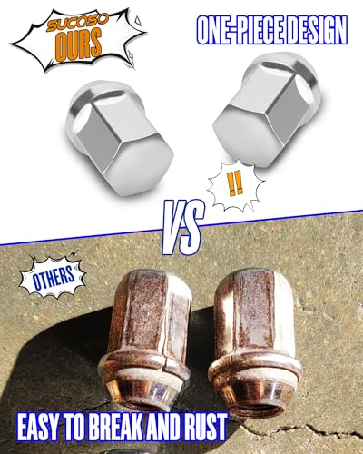 Image of M14x1.5 OEM Lug Nuts for Ram 1500 Jeep Wrangler JL & Grand Cherokee Dodge | Set of 20 14mmx1.5 Chrome One-Piece Design Factory Wheel Nut, For Charger Chevy Impala Stock Wheels, Replace Part No 611-330