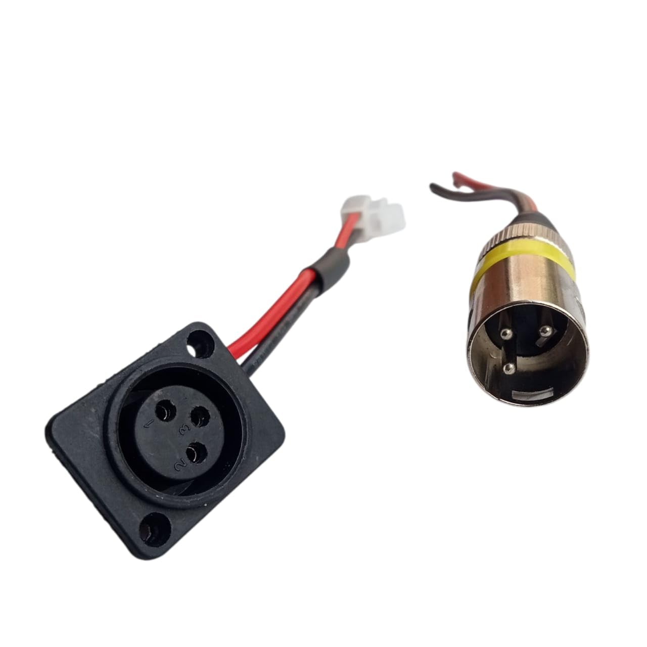 E-Trendo Round 3-Pin XLR Male-Female Charging Socket Set | Charging Socket with Plug for Electric Scooters/Scooty & E-Bikes-picture-13