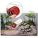 Pssopp Aquarium Magnetbürste Aquarium Reiniger Mini Tragbare Fisch Tank Glass Magnet Bürste Kunststoff Magnetisch Reinigung Bürste Werkzeuug (Rot)