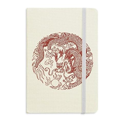 DIYthinker Chinese Dragon Animal Circle Portrait Notebook Fabric Hard Cover Classic Journal Diary A5 A5 (144 X 210mm) Multicolor Cover