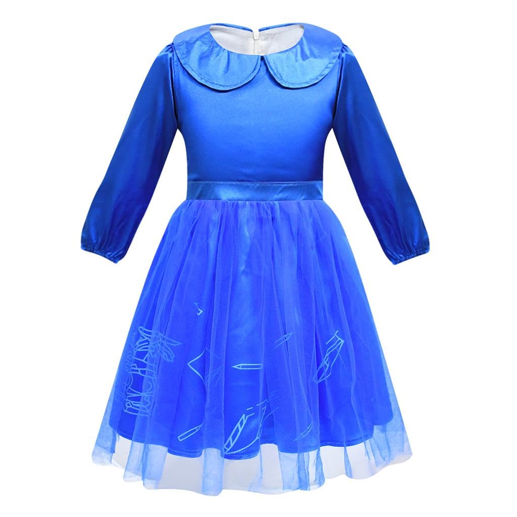 Lito Angels World Book Day Fancy Dress Up Costume Party Outfit for Kids Girls Age 2-3 Years, Blue, Dress Only