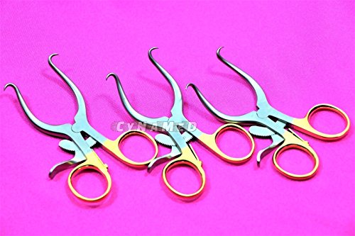 3 Premium Gold Ring Pediatric Gelpi Retractor 3.5
