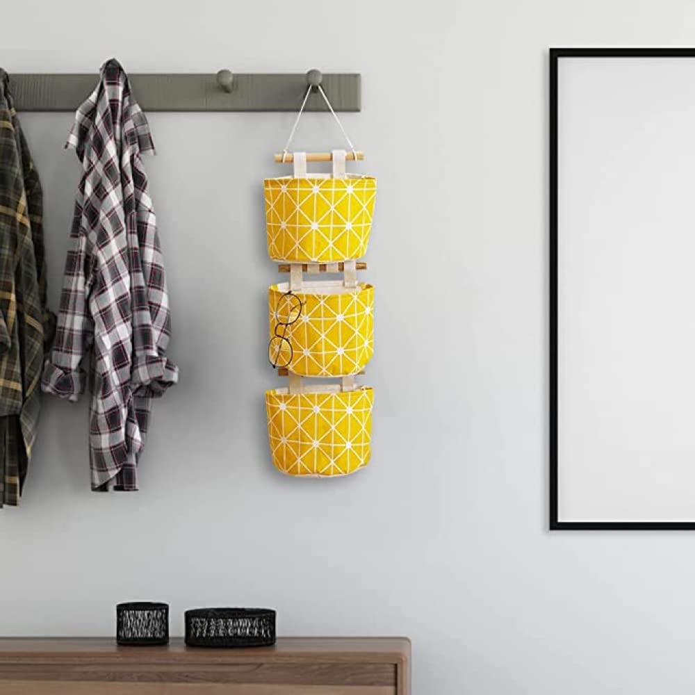 YXSH 4 Pièces sur Porte Sac De Rangement Sac Suspendu Étagère Placard Mural Sac De Rangement Suspendu Étanche Pochettes De Rangement Suspendues Superposées pour Armoire Chambre Salle De Bain