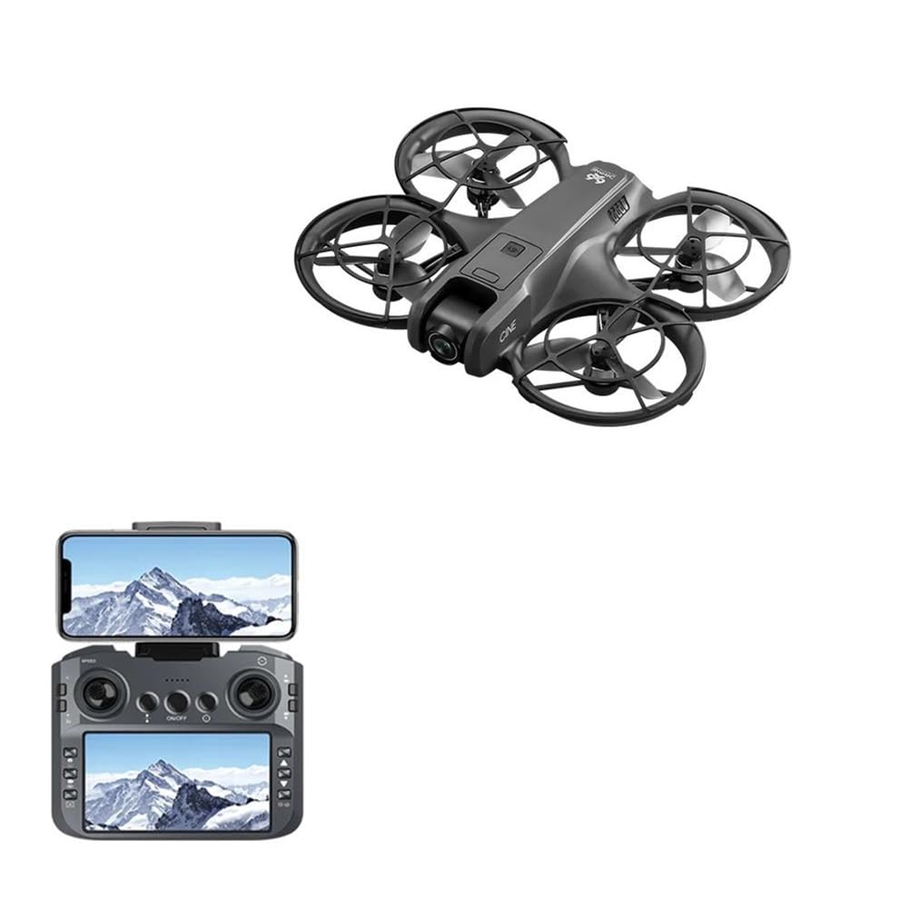 A,Single Battery,v666 Mini rc Drone Aereo 8k HD Telecamera Intelligente evitamento Ostacoli Schermo da 4,5 Pollici Telecomando Motore brushless FPV Drone Giocattolo