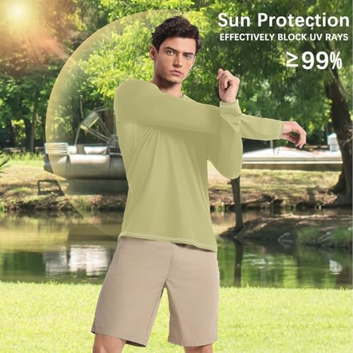 Lemon Chiffon Men's Rash Guard Breathable Comfort Rash Guard Long Sleeve Outdoors4