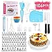 Produktbild GVOO Tortendekoration-Set,106 PCS Kuchen Ausstecher Dekoration Set Tortenzubehör-Set mit drehbarer Tortenplatte/Tortenständer für Zuckerguss und Deko,Werkzeug für Anfänger und Profis