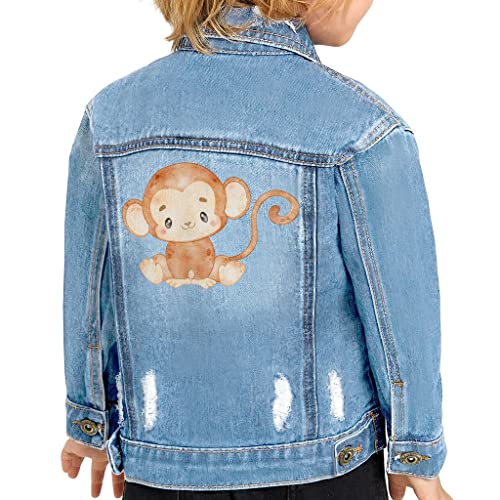 Cute Monkey Toddler Denim Jacket - Primate Lovers Gifts - Great Gifts