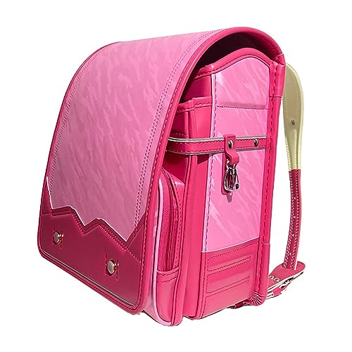 Mochila Escolar Ligera de PU con Cierre automático, Estilo japonés, Color C, 35 x 26 x 19 cm