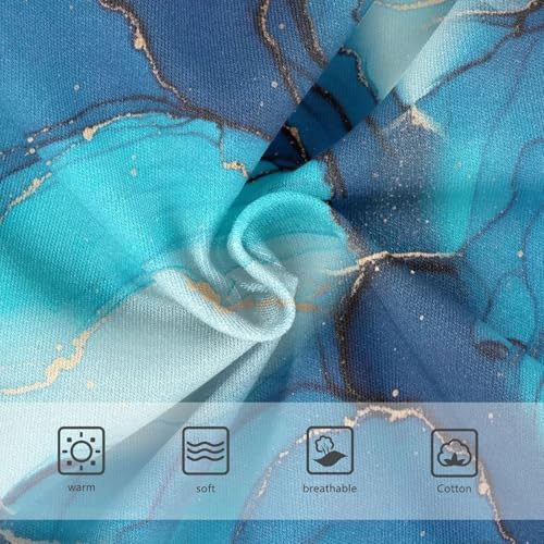 Joisal Toddler Girls Underwear 2t Cotton Girl Panties Cute Artistic Briefs Undies Kids Blue Turquoise Art Gold3