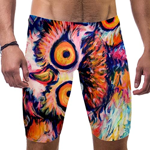 ATPTFD Dumb Owls Boy - Traje de baño para entrenamiento de resistencia de pierna cuadrada,...