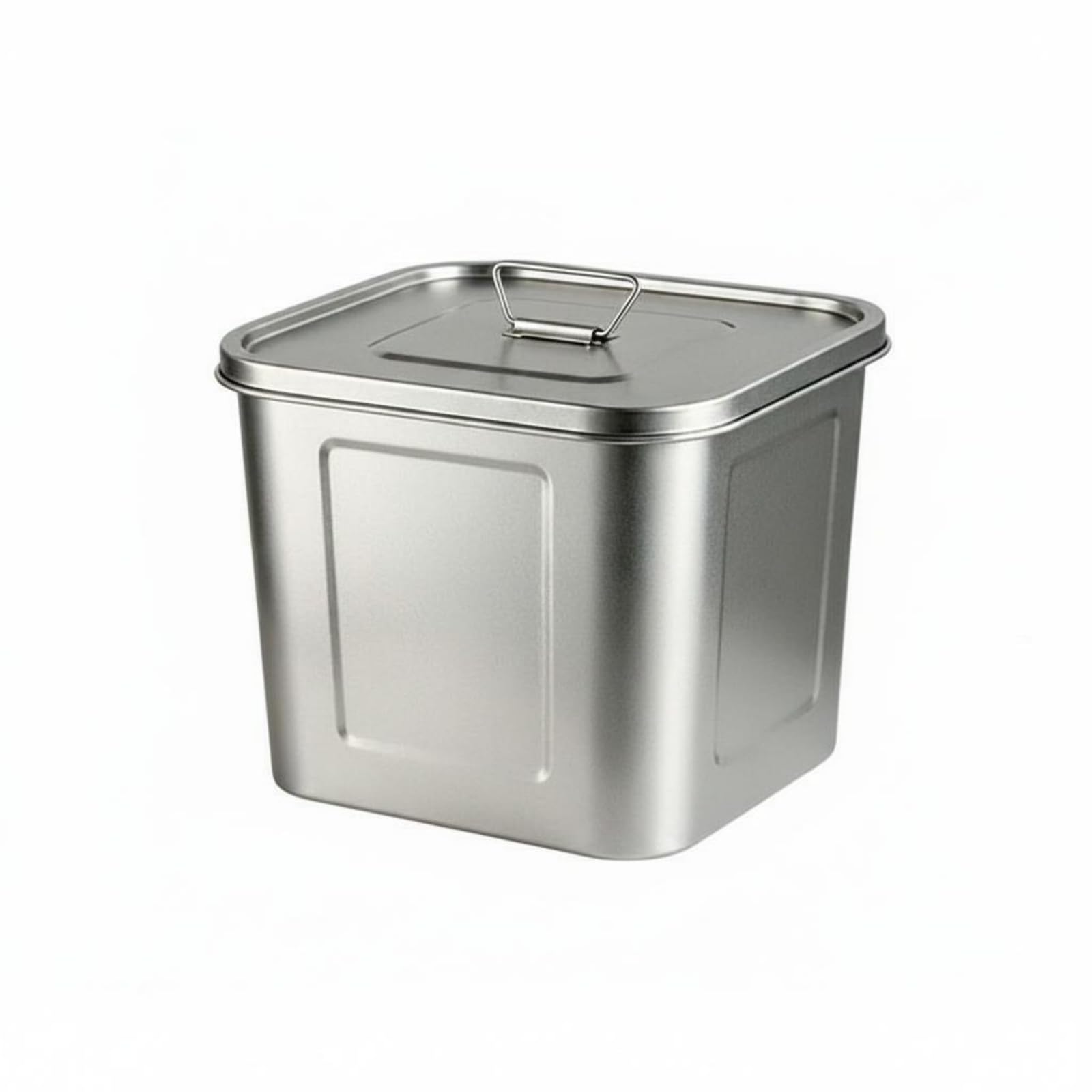 Conteneur hermétique en acier inox 55L carré surélevé pour stockage