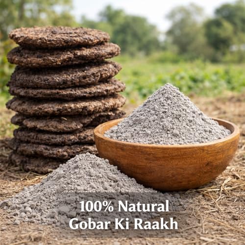Image of RAMSAGAR Cow Dung Ash Powder for Plants | Natural Gobar Ash for Gardening & Home Garden | 900g