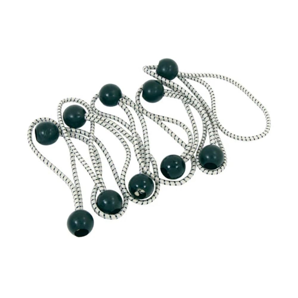Neilsen CT3180 10pc Bungee Cord Pack 150mm Elastic Cords with Black Plastic Ball Ends